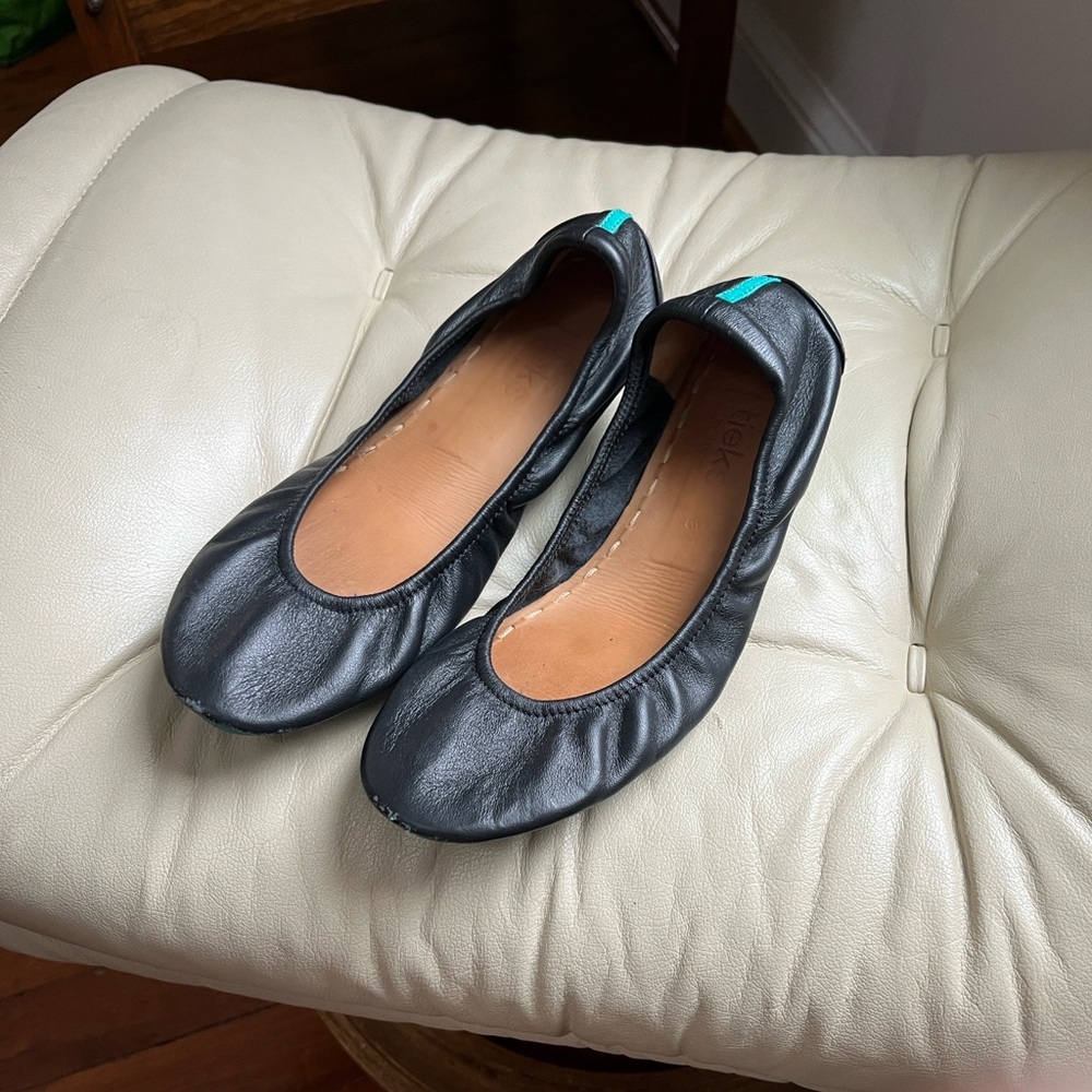 Tieks By Gavrieli Foldable Ballet Flats Leather Matte Black 8